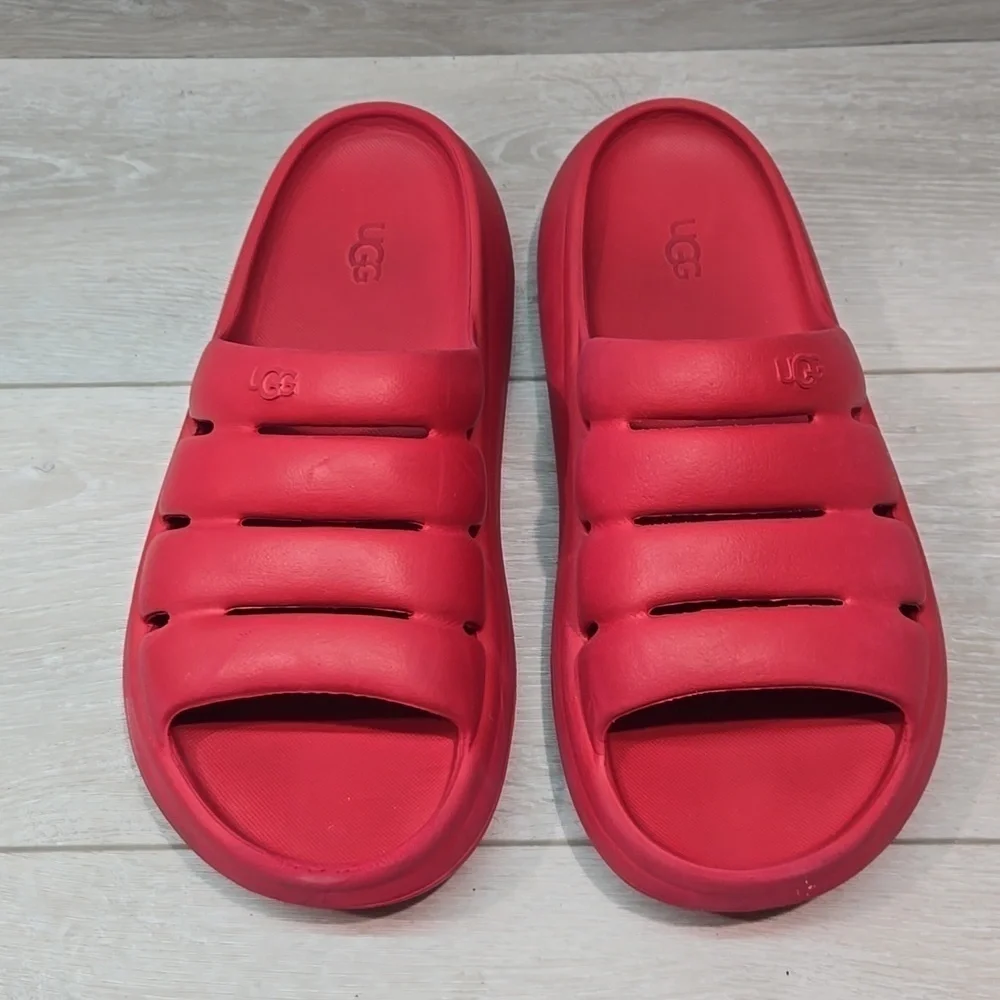Ugg Mens Platform Sport Samba red Outdoor Open Toe Sandals shoes sz 11